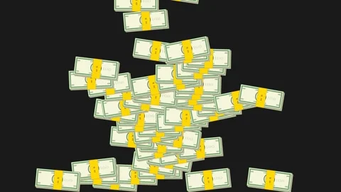 Falling Money Pile Vídeo Stock 343709438