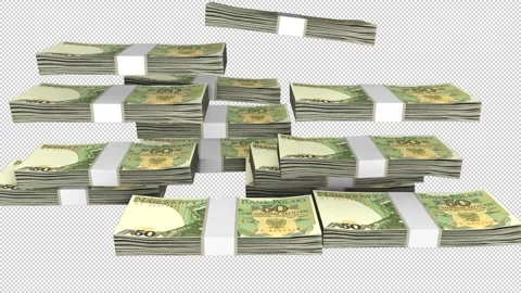 Falling Money Stack - 50 Zlotych Notes Poland 스톡 동영상 248534482