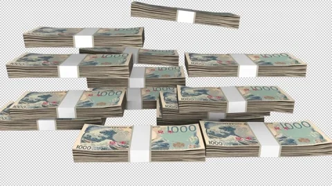 Falling Money Stack 스톡 동영상 248539040