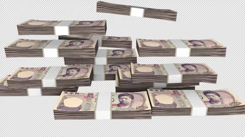 Falling Money Stack - Japanese 5000 Yen Notes 스톡 동영상 248535110