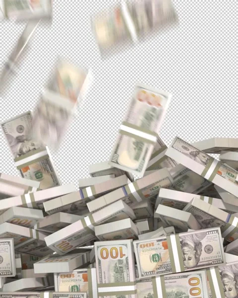 Falling money video transition Video stock 295693879