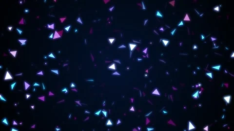 Falling multi-colored confetti particles glow beautifully. Mesmerizing bokeh Stock Footage 318226456