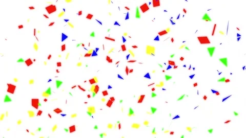 Falling Multicolor Metallic Glitter Confetti with Alpha Matte Channel 4K 스톡 동영상 343436548