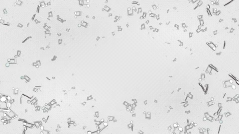 Falling Musical Notes Animation Background, Loop 库存影片 331983604