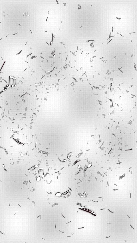 Falling Musical Notes Animation Background, on Alpha Channel, Loop Vídeos de archivo 335169121