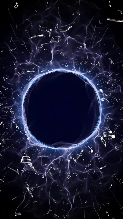 Falling Musical Notes Animation Background, Loop Vídeos de archivo 335265175