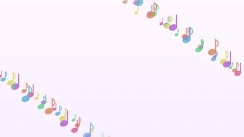 Falling Musical Notes Seamless Loop 4K — Abstract Music Background Animation 스톡 동영상 333779972