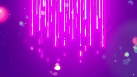 Falling Neon Beams: Purple Gradient with Vertical Light Show Stock Footage 330320119
