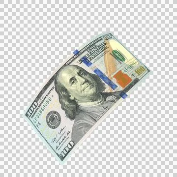 Falling Note US 100 Dollar Money 04 Stock Illustration