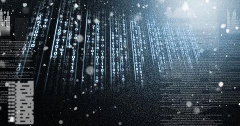 Falling number codes over some computer writing, program coding and technology 스톡 사진