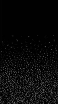 Falling numbers, big data concept. Binary white flying digits. Optimal Stock Illustration