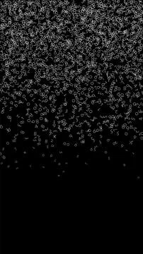 Falling numbers, big data concept. Binary white chaotic flying digits. Superb Stock Illustration
