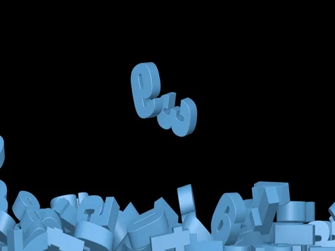 Falling numbers concept Stock Footage 75838339