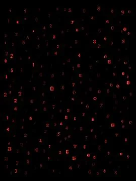 Falling numbers, digits beautiful background design wallpaper Stock Illustration