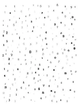 Falling numbers education background texture abstract pattern design Stock Illustration