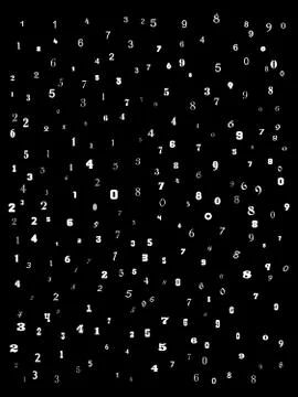 Falling numbers education background texture abstract pattern design Stock Illustration