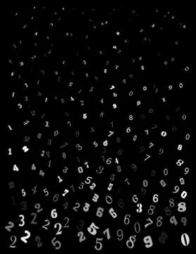 Falling numbers education background texture abstract pattern design Stock Illustration