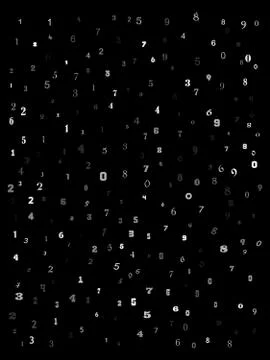 Falling numbers education background texture abstract pattern design Stock Illustration