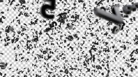 Falling numbers Stock Footage 52273992