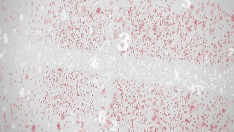 Falling numbers make up flag of DENMARK. Conceptual 3D animation Stock Footage 104815937