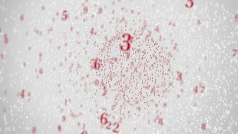 Falling numbers make up flag of JAPAN. Conceptual 3D animation Stock Footage 104810053