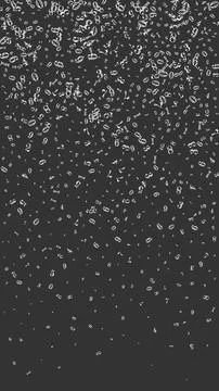 Falling numbers. Math study concept with flying Stock Illustration