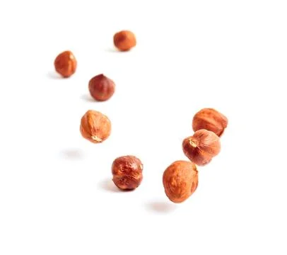 Falling nuts filbert Stock Photos