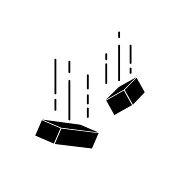 Falling Object Sign, Symbol Icon Stock Illustration