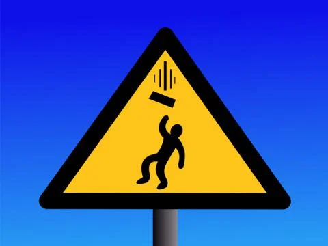 Falling objects sign Stock Illustration