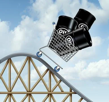 Falling oil prices Stock Illustration
