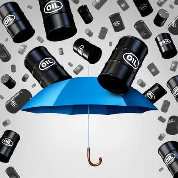 Falling Oil Protection Stock Illustration