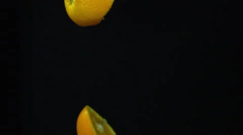 Falling Orange Oranges Stockbeeldmateriaal 44406691