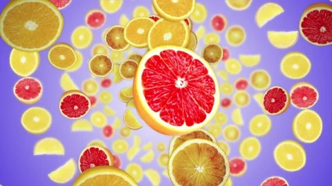 Falling ORANGES Background, Loop, with Alpha Channel Stock Footage 90436677