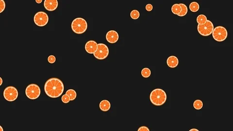 Falling Oranges / Mandarines 4K 60fps Background Stock Footage 111534824