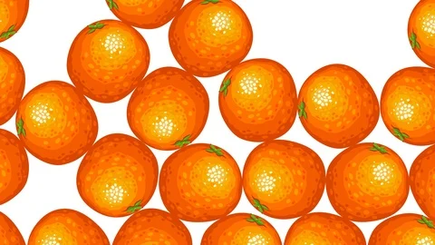 Falling Oranges / Mandarines 4K 60fps Background Stock Footage 111538556