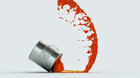 Falling paint can Stock Footage 22322693