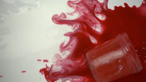 Falling paint jars in slow motion Stock Footage 99841138