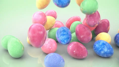 Falling painted Easter eggs Stock Footage 150288853