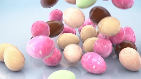 Falling painted Easter eggs Stock Footage 150751676