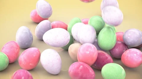 Falling painted Easter eggs Stock Footage 237478289