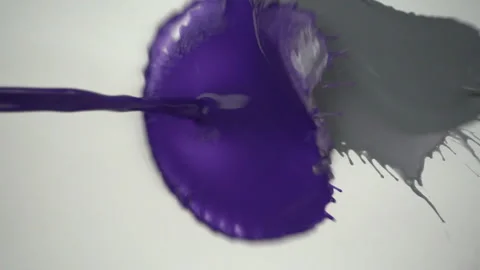 Falling paints in slow motion Stock Footage 99610127