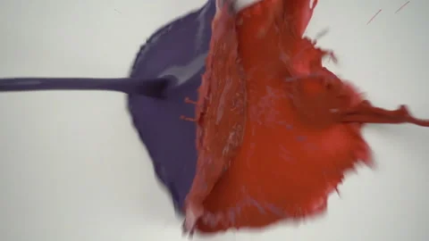 Falling paints in slow motion Stock Footage 99610175