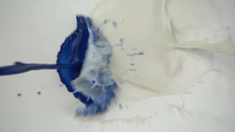 Falling paints in slow motion Stock Footage 99610196