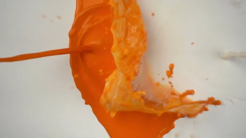 Falling paints in slow motion Stock Footage 99610220