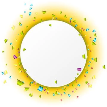 Falling paper confetti holiday background Illustrazione stock