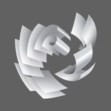 Falling paper sheets. Set of flying curved leaves of paper. Vector loose soar of Stock Illustration