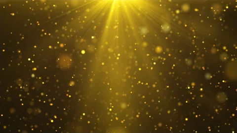 Falling particles light golden background video Stock Footage 202339509