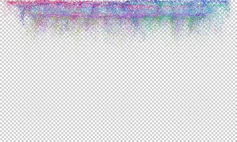 Falling particles on transparent background. Stock Illustration