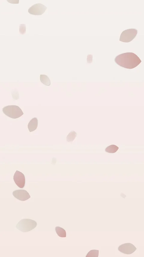 Falling pastel petals on soft gradient background. 2d animation Stock Footage 341802454