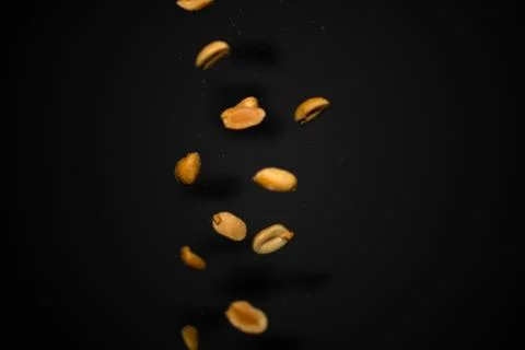 Falling Peanuts Background Stock Photos
